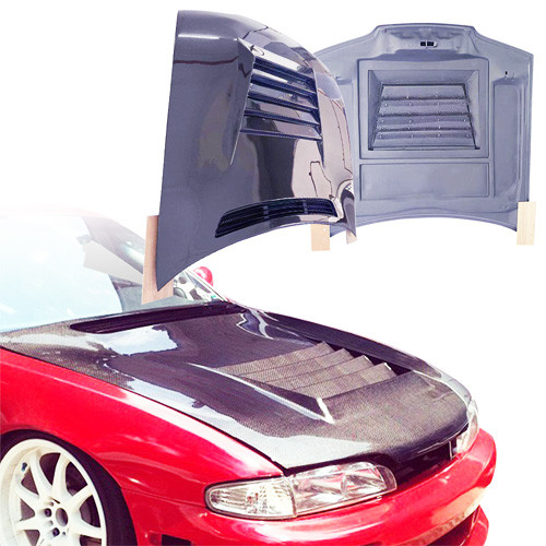 ModeloDrive Carbon Fiber DMA D1 Hood > Nissan 240SX S14 (Zenki) 1995-1996 - image 1