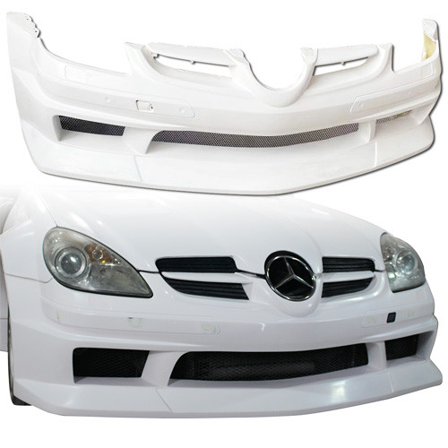 ModeloDrive FRP BLK Series Wide Body Front Bumper > Mercedes-Benz SLK (R171) 2005-2011