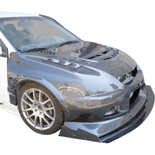 ModeloDrive Carbon Fiber VOLT Race Clam Shell (front) > Mitsubishi Evolution EVO8 EVO9 2003-2006 - image 1