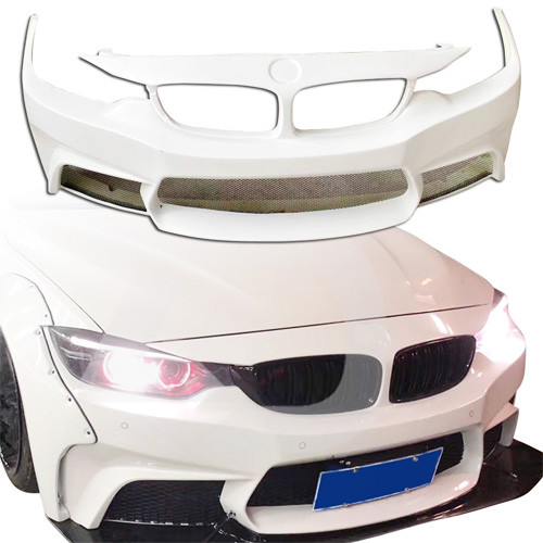 ModeloDrive FRP LBPE Front Lip > BMW 4-Series F32 2014-2020