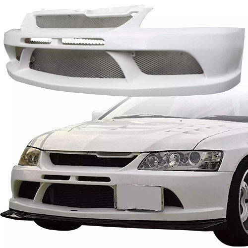 ModeloDrive FRP VAR V2 Front Bumper /w Lip > Mitsubishi Evolution EVO8 EVO9 2003-2006 - image 1