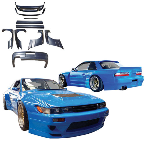 VSaero FRP TKYO v3 Wide Body Kit 10pc > Nissan Silvia S13 1989-1994 > 2dr Coupe - image 1