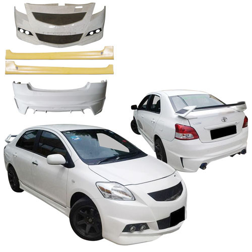 ModeloDrive FRP GALX Body Kit > Toyota Yaris 2007-2011 > 4dr Sedan