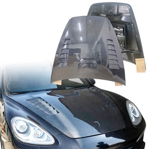 ModeloDrive Carbon Fiber MASO Hood > Porsche Cayenne 958 2011-2014