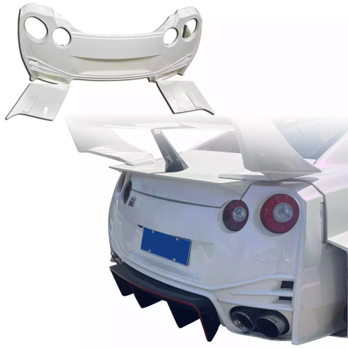 ModeloDrive FRP LBPE SE Wide Body Rear Bumper > Nissan GT-R GTR R35 2009-2016 - image 1