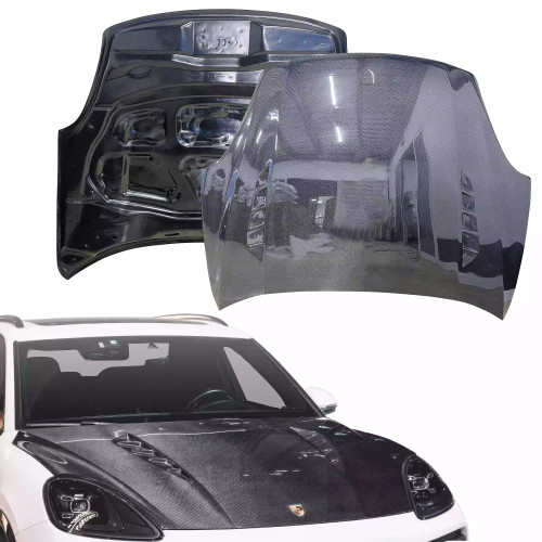 ModeloDrive Carbon Fiber MASO Hood > Porsche Cayenne (958) 2015-2018 - image 1