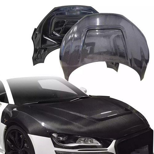 ModeloDrive Carbon Fiber PPRZ Hood > Audi R8 2008-2015 - image 1