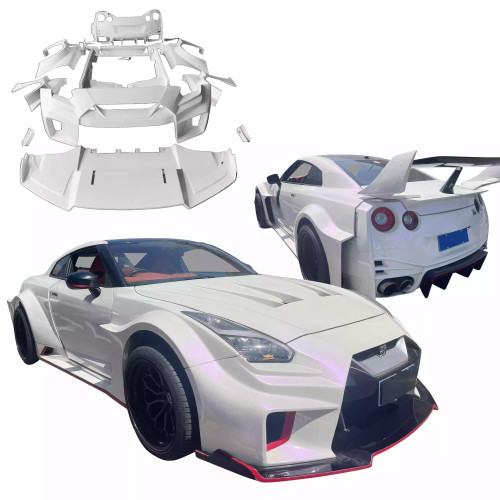 ModeloDrive FRP LBPE SE Wide Body Kit w Wing > Nissan GT-R GTR R35 2009-2016 - image 1