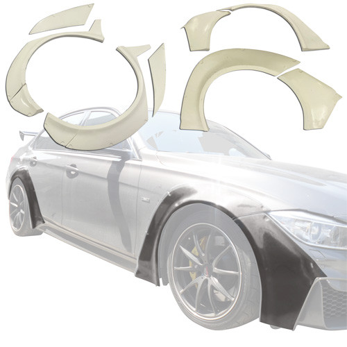 ModeloDrive FRP VP Wide Body Flares Set > BMW 3-Series F30 2012-2018 > 4dr Sedan - image 1