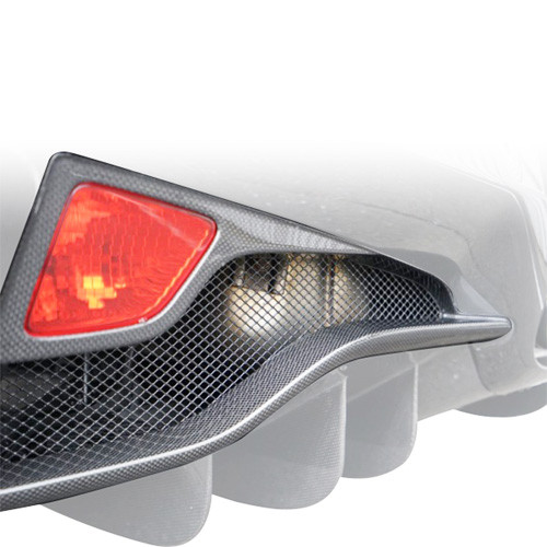 ModeloDrive Carbon Fiber OER Rear Fog Light Surround Garnishes > Ferrari 458 2015-2020 - image 1