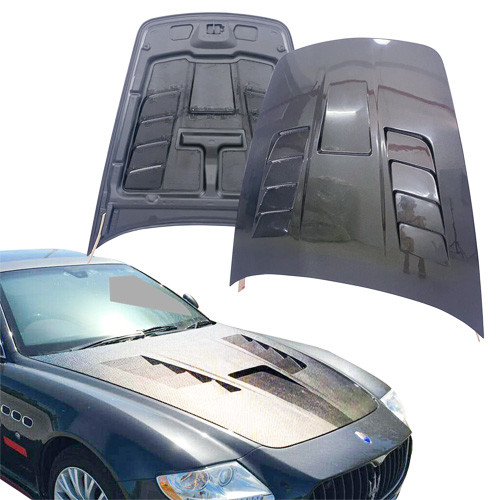 ModeloDrive Carbon Fiber D-Style Hood > Maserati Quattroporte 2005-2012