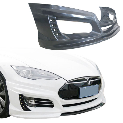 ModeloDrive FRP KKR Front Lip Valance > Tesla Model S 2012-2015 - image 1