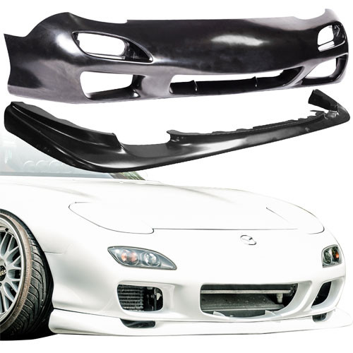 KBD Urethane 99 Spec 2pc Front Bumper & JDM Front Lip > Mazda RX7 1993-1997 - image 1