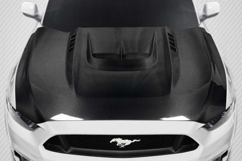 2015-2017 Ford Mustang Carbon Creations Kryptonic Hood 1 Piece