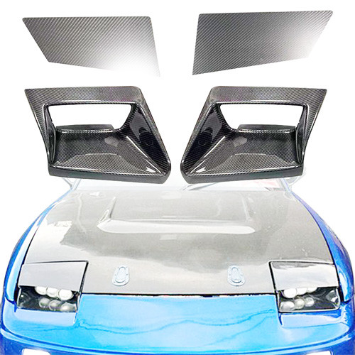 ModeloDrive Carbon Fiber SMAD Headlight Housings 4pc > Nissan 240SX 1989-1994> 2/3dr - image 1