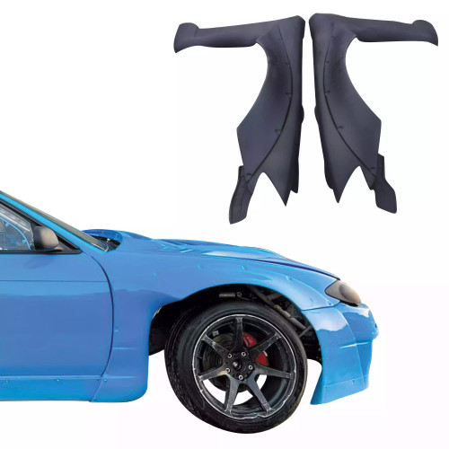 VSaero FRP TKYO v2 Wide Body S14.5 Conversion Fenders (front) > Nissan 240SX S14 1995-1996 - image 1