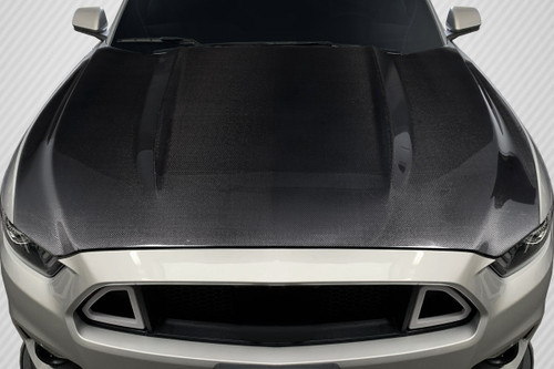2015-2017 Ford Mustang Carbon Creations OEM Look Hood 1 Piece