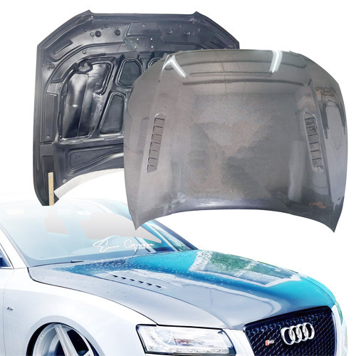 ModeloDrive Carbon Fiber VVV Style Hood > Audi A5 2008-2011 > 2dr Coupe - image 1
