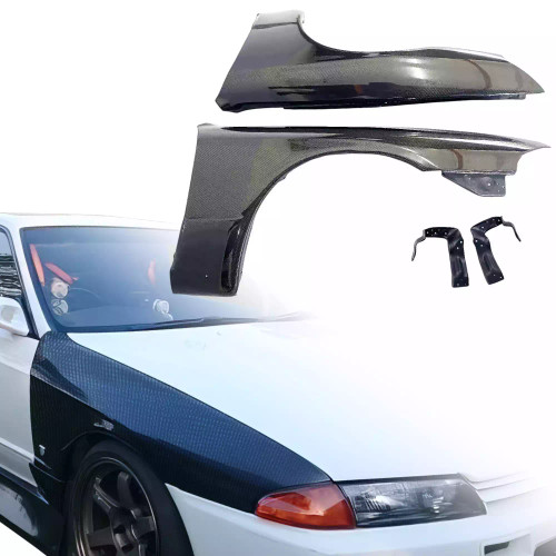 ModeloDrive Carbon Fiber OER GTR Fenders (front) > Nissan Skyline R32 GTR 1990-1994 > 2dr Coupe - image 1