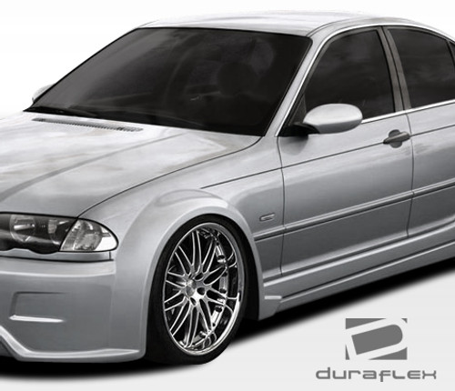 1999-2005 BMW 3 Series E46 4DR Duraflex I-Design Wide Body Front Fender Flares 2 Piece (ed_119525)