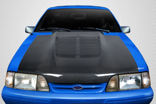 1987-1993 Ford Mustang Carbon Creations GT500 V2 Hood 1 Piece