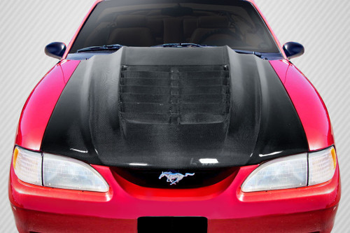 1994-1998 Ford Mustang Carbon Creations GT500 V2 Hood 1 Piece