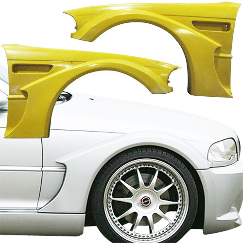 ModeloDrive FRP LDES Wide Body Fender Flares (front) > BMW 3-Series E46 1999-2005 > 2dr