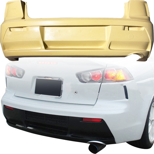 ModeloDrive FRP HL Wide Body Rear Bumper > Mitsubishi Lancer 2010-2015