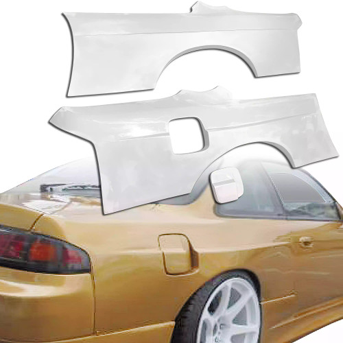 ModeloDrive FRP ORI t2 50mm Fenders (rear) 3pc w Gas Cap > Nissan 240SX S14 1995-1998 ModeloDrive FRP ORI t2 50mm Fenders (rear) 3pc w Gas Cap > Nissan 240SX S14 1995-1998