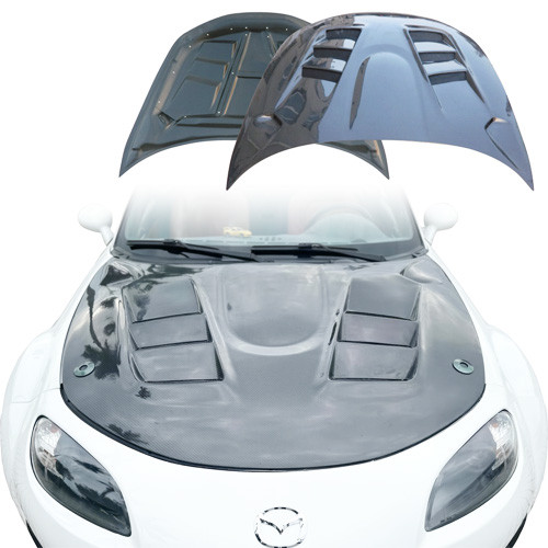 ModeloDrive Carbon Fiber RAME A9 Hood > Mazda Miata (NC) 2006-2015 - image 1