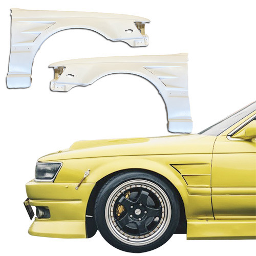 ModeloDrive FRP DMA 20mm Wide Body Fenders (front) > Nissan Laurel C33 1989-1993 - image 1