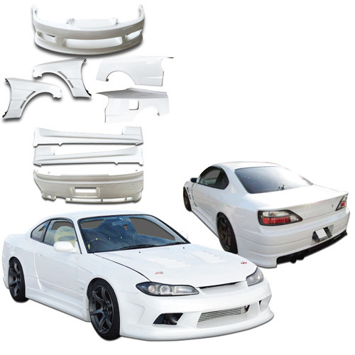 ModeloDrive FRP VERT EDG Wide Body Kit 8pc > Nissan Silvia S15 1999-2002 - image 1
