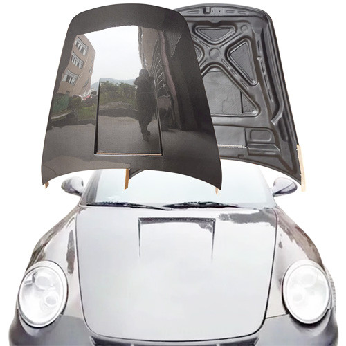 ModeloDrive Carbon Fiber GEMB Hood Frunk (front) > Porsche 911 (997) 2005-2012