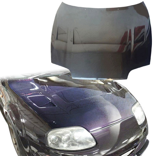 ModeloDrive Carbon Fiber ABFL 3Vent Hood > Toyota Supra (JZA80) 1993-1998