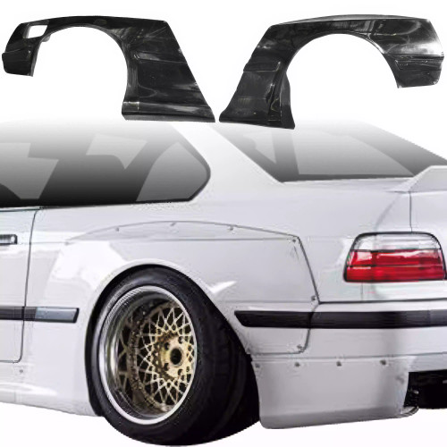 VSaero FRP TKYO Wide Body 70mm Fender Flares (rear) 2pc > BMW 3-Series 325i 328i E36 1992-1998 > 2dr Coupe - image 1