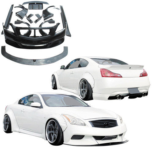 VSaero FRP LBPE Wide Body Kit w Wing > Infiniti G37 Coupe 2008-2015 > 2dr Coupe