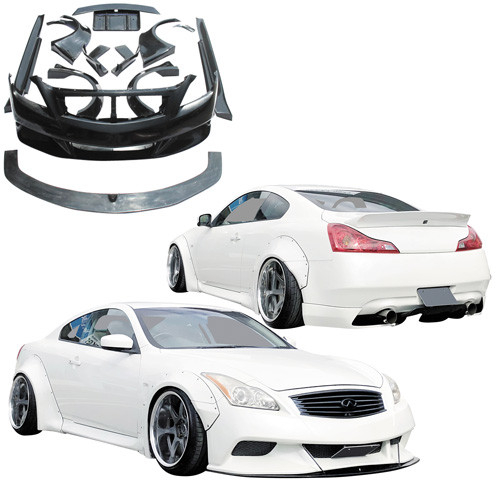 VSaero FRP LBPE Wide Body Kit w Wing > Infiniti G37 Coupe 2008-2015 > 2dr Coupe - image 1