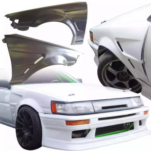 VSaero FRP DMA D1 Wide Body Fenders (front) 30mm > Toyota Corolla AE86 Levin 1984-1987 > 2/3dr - image 1