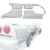 FRP URA Wide Body Fenders (rear) 4pc > Nissan Skyline (R34) GTT 1999-2002 > 4dr Sedan - image 1