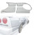 FRP URA Wide Body Fenders (rear) 4pc > Nissan Skyline (R34) GTT 1999-2004 > 4dr Sedan - image 1