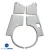 FRP URA Wide Body Fenders (rear) 4pc > Nissan Skyline (R34) GTT 1999-2002 > 4dr Sedan - image 9