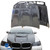 ModeloDrive Carbon Fiber HAMA Hood > BMW X6 E71 2008-2014