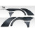 2013-2020 Lexus GS Series G200 GS300 GS350 GS450 GS450H AM Design Wide Body Rear Fender Flares - 6 Piece - image 10