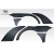 2013-2020 Lexus GS Series G200 GS300 GS350 GS450 GS450H AM Design Wide Body Rear Fender Flares - 6 Piece - image 17