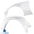 FRP MSV Wide Body 30/65 Fender Flare Set 8pc > Lexus IS300 2000-2005> 4dr - image 18