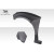 2009-2014 Acura TSX Duraflex Khan Front Fender Flares - 4 Piece (+60mm wider) - image 9