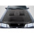 1987-1993 Ford Mustang Carbon Creations Heat Extractor Hood - 1 Piece - image 1