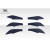 2013-2020 Scion FR-S Toyota 86 Subaru BRZ GT500 V3 Rear Bumper Canards - 6 Piece - image 4