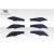 2013-2020 Scion FR-S Toyota 86 Subaru BRZ GT500 V3 Rear Bumper Canards - 6 Piece - image 4