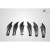 2013-2020 Scion FR-S Toyota 86 Subaru BRZ GT500 V3 Rear Bumper Canards - 6 Piece (S) - image 10